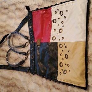VINTAGE DOLCE&GABBANA CALF SKIN LARGE SATCHEL BAG STRAPS TO TURN TO HANDBAG
